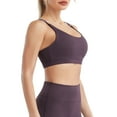 thumbnail image 4 of Glisme Sports Bras For Women High Support Sports Underwear Shockproof Running Small Chest Push Up Fitness Yoga Vest Thin No Steel Ring Backless Bra For Yoga Running Gym Purple, 4 of 6