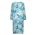 thumbnail image 6 of FOR U DESIGNS Hibiscus Palm Leaf Blue Pattern House Dresses for Woman Lightweight House Dresses for Older Women Comfortable Woman Zipper Robes Knit Women's Sleepwear, 4XL, 6 of 8