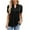 Black, variant on yillto Womens Dressy Blouse Short Sleeve V Neck Pleated Flowy Causal Dress Shirts Work Office Tops