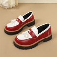 thumbnail image 5 of Willtoo Chunky Loafers for Women Lug Sole Tassel Loafers Shoes With Tassel and Slip on Details Vacation Outdoor Shoes Round Toe Comfort Dressy Fashion Footwear, 5 of 5