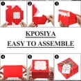 thumbnail image 6 of 120 Pcs Red Bakery Boxes with Window Individual Cupcake Boxes 4x4x2.5 Inches Cookie Boxes Kraft Paper Red Gift Box for Pastries, Cookies, Pie, Donuts, Macaroon, 6 of 7