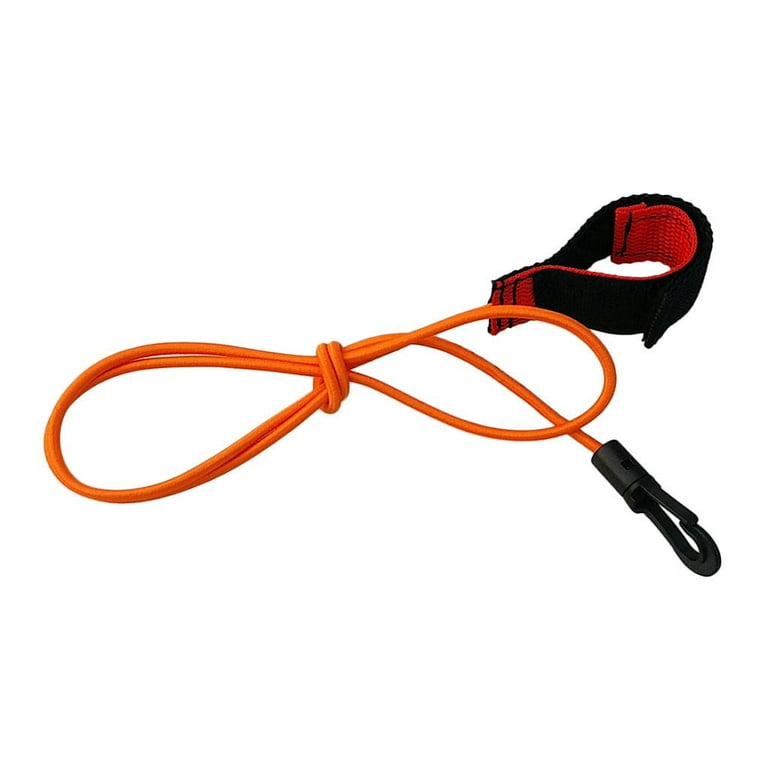 Stretchable Durable Elastic Paddle Leash 39in Surfboard Tether Fishing Pole Holder Tie Rope Lanyard Cord Accessories , Orange, Size: 90 cm