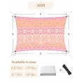 thumbnail image 6 of Sun Shade Sail 14x18Ft Boho Pink and Orange Striped Geometric Ethnic Style Uv Block Sunshade Canopy Outdoor Shade Cover Rectangle Shade Cloth For Patio Garden Yard Deck Pergola, 6 of 6