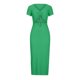 thumbnail image 4 of Vestido informal de verano con cuello en V, vestido liso de manga corta para mujer, vestido largo tejido ahuecado para mujer Pompotops ghjkhdj16962, 4 of 5