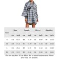 thumbnail image 2 of Camisa Blusa con botones para mujer Cómoda blusa de salón Vestido casual Otoño Invierno Mini vestido Kuymtek Negro L para Mujer, 2 of 6