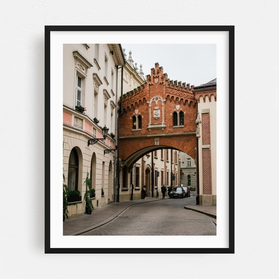 Old Town Streets, Kraków 03 - Kraków Małopolskie Poland Photography Black Framed Wall Art Print 16 x 20 inches