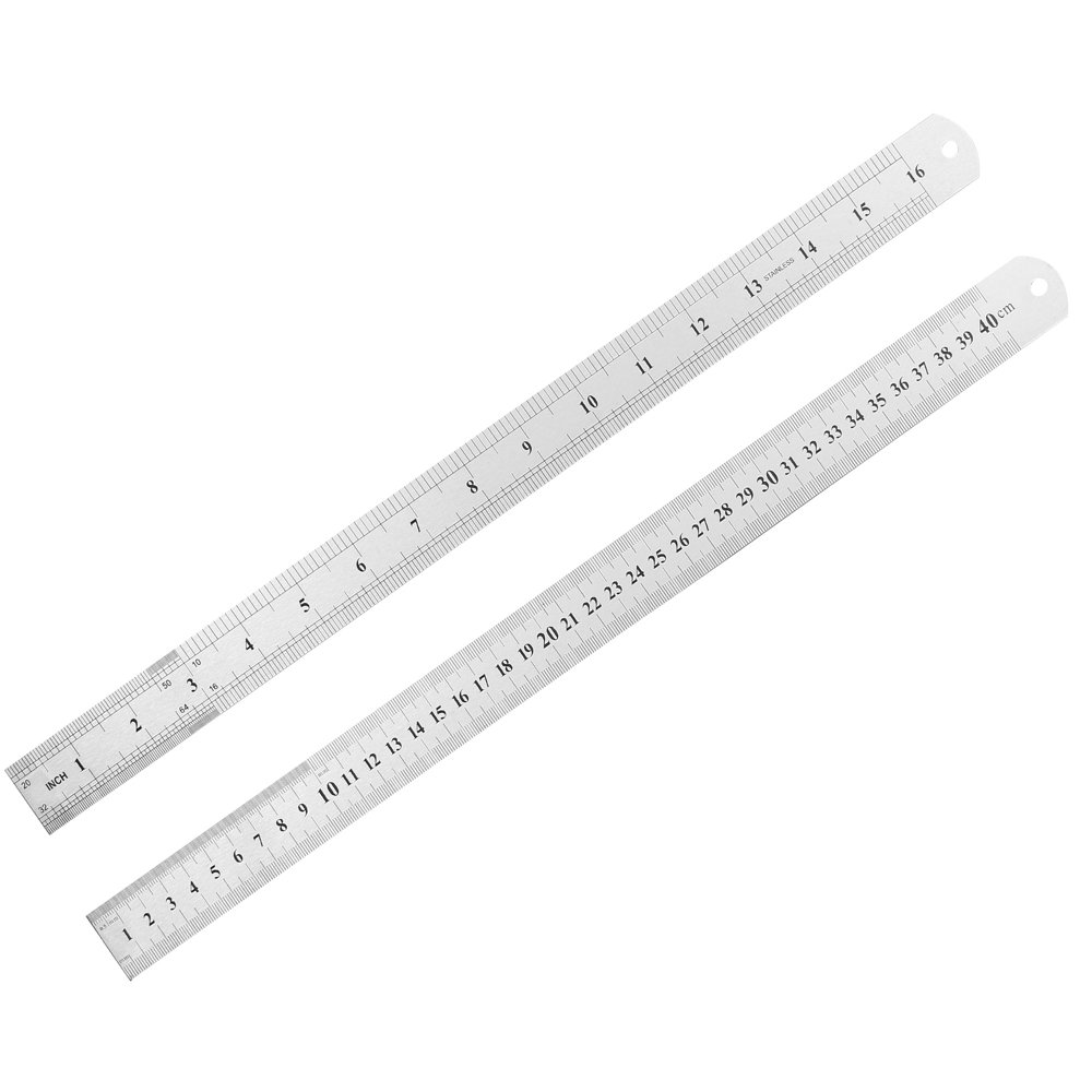 Straight Ruler 400mm 16 Inch Metric Stainless Steel Measuring Ruler