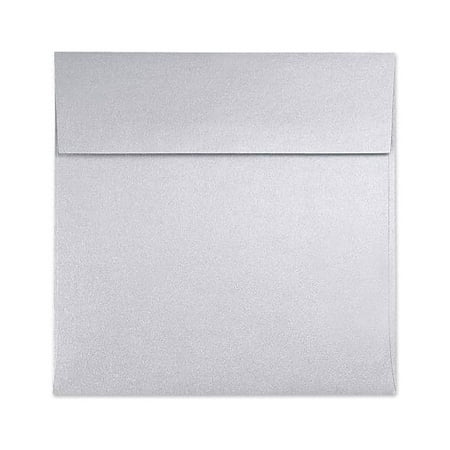 UPC: 0848614004621 | 6 1/2 x 6 1/2 Square Envelopes – Silver Metallic (50 Qty.)