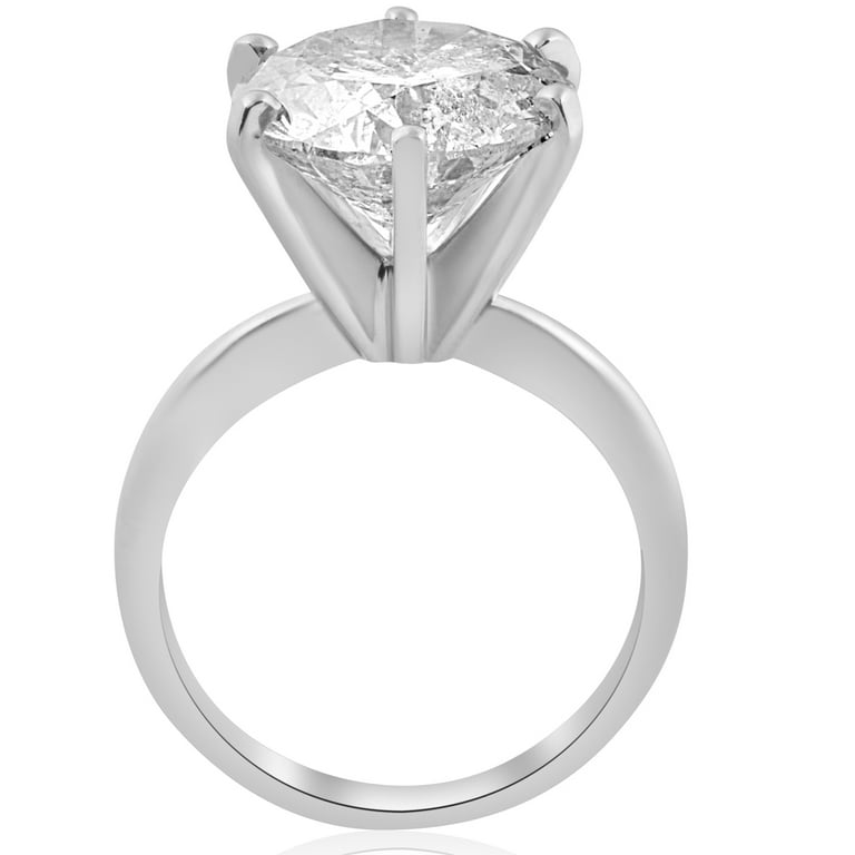 Walmart 4ct round diamond solitaire engagement ring 14k white gold deals