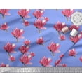 thumbnail image 3 of Soimoi Poly Georgette Fabric Leaves & Lotus Floral Print Fabric by The Yard 42 Inch Wide, 3 of 3