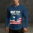 thumbnail image 5 of Usa 250th Anniversary Merchandise, 4th of July Shirts for Men Patriotic Long Sleeve Tops Eagle Print Shirt Button Up Henley Pullover, 5 of 7