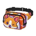thumbnail image 3 of Horeoi Corgi In Sushi Roll for Square Double Layer Waist Bag for Travel Cycling Outdoor Activities with Adjustable Strap and Zipper Pockets, 3 of 4