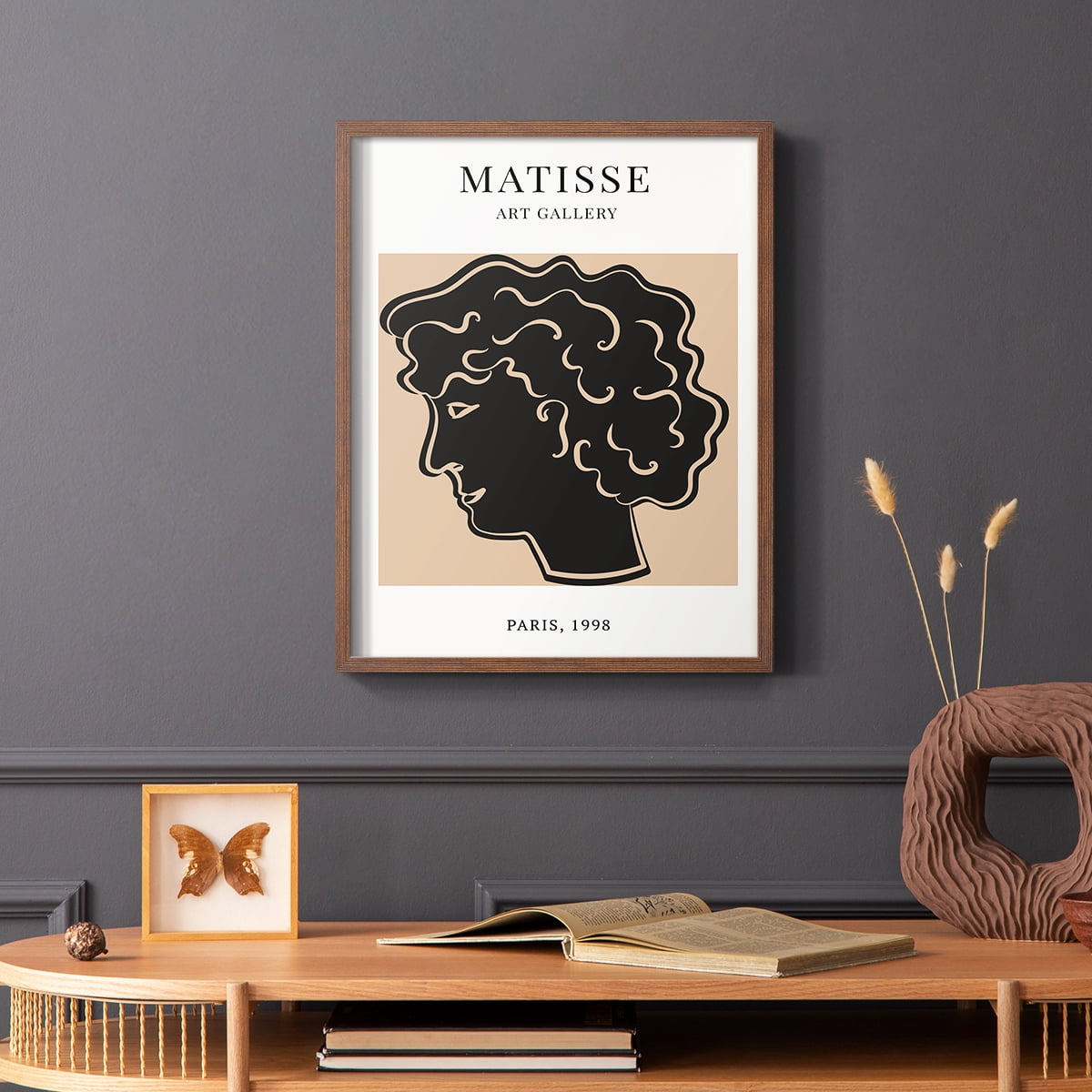 Matisse CXXI Framed Print in Brown Solid Wood 11 x 14 Framed Print