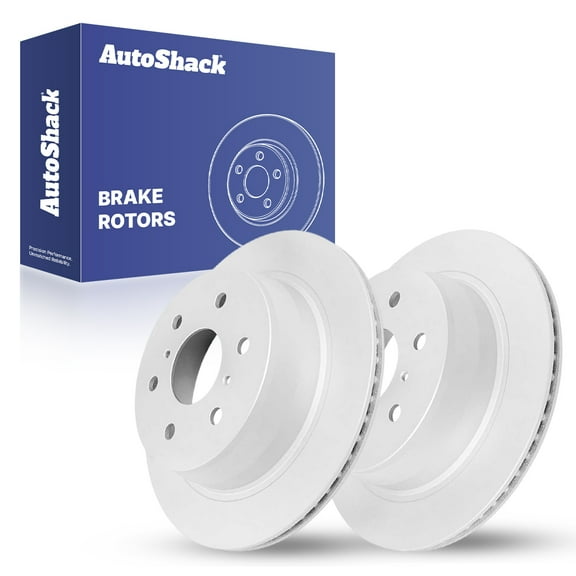 AutoShack Rear Vented Coated Brake Rotors 2-PC Set Replacement for 2007-2018 Chevrolet Silverado 1500 2007-2018 GMC Sierra 1500 2007-2020 Chevrolet Tahoe ArmorStop 13.57" (344.8 mm)