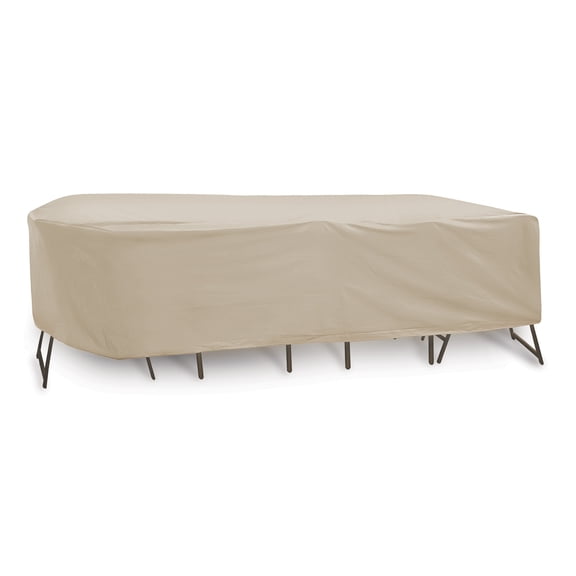 Oval/Rect Table & Chair Cover for 72"-76" table with 6 chairs, 30" height; includes umbrella hole