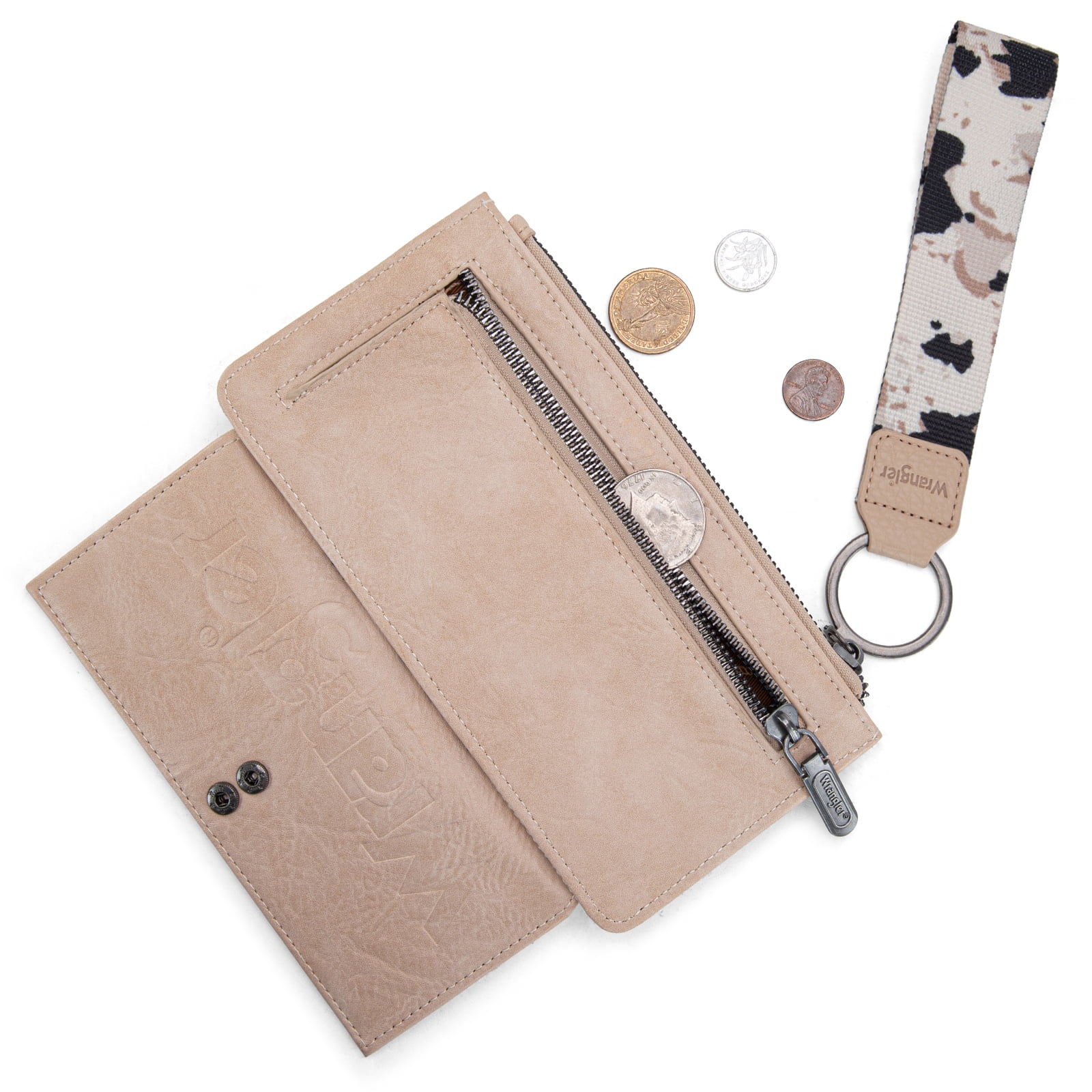 Wrangler Purses for Women Western Clutch Purse Rfid Wallet Womens, Tan