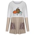 thumbnail image 4 of Camiseta de manga larga con cuello redondo para mujer a la moda, blusa holgada con estampado de otoño, Tops con bolsillos Fridja  bvmnju189, 4 of 7