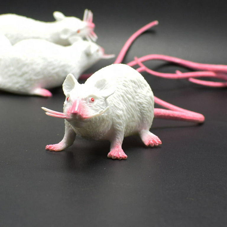 Halloluck 6 Piece Halloween Fake Rat Simulation PVC Mouse Novelty Prop  Hallow