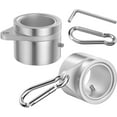 thumbnail image 1 of ORUYROP Yarkor Flag Pole Clip, Aluminum Alloy Flag Pole Rings, 360 Degree Rotating Tangle Free Flagpole Flag Mounting Rings Spinning Flag Pole Kit with Carabiner for 0.75-1.02 Inch Diameter(Sl, 1 of 6