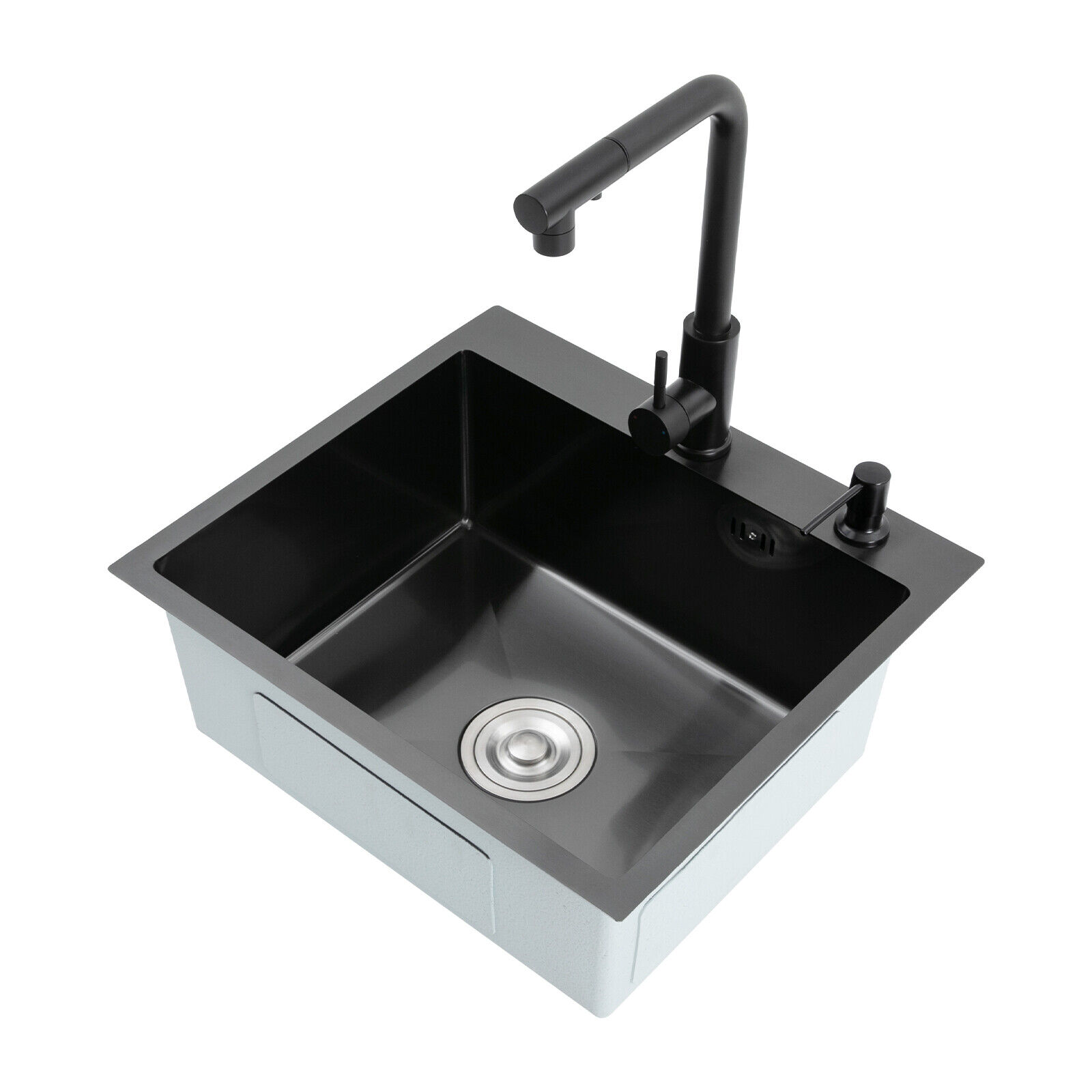 Kitchen Sink Stainless Steel Sink Black Stainless Steel Built-in Sink W/Tap