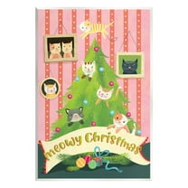 Meowy Christmas Cat Tree Holiday Graphic Art Unframed Art Print Wall Art
