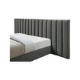 thumbnail image 6 of Meridian Furniture Pablo Gray Velvet King Bed with Chrome Metal Legs, 6 of 10
