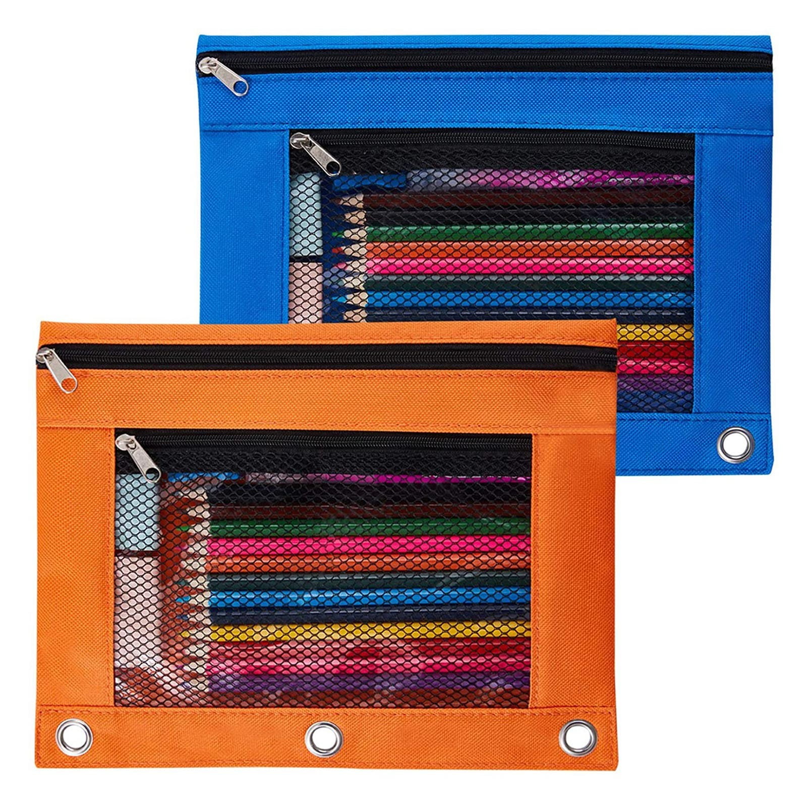 Gotyou Double Zipper Pencil Bag Transparent Mesh File Bag Zipper Binder