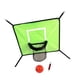 thumbnail image 4 of Trampoline Basketball Hoop Basketball for Kids Juego de goles universal accesorio de trampolín para todas las edades Verde, 4 of 8