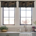 thumbnail image 4 of LALILO Kitchen Curtain Valance Halloween Pumpkin Head Scary Rod Pocket Window Curtain 52"x 18" Set of 2, 4 of 7