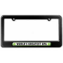 World's Greatest Opa, German Grandfather Grandpa License Plate Tag Frame, Multiple Colors