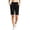 Black, variant on CQONEPT Women's Bermuda Sweat Shorts High Waisted Knee Length Shorts with 3 Pockets Drawstring Casual Athletic Shorts Black L