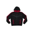 thumbnail image 3 of CULTURA Men's Active Fashion Hooded Fleece Sport Sweater For Gym & Running, Athletic Hoodie Zipper , Black/Red, Small, 3 of 4