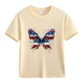 thumbnail image 4 of Taqqpue Boys Girls 4th of July Shirt American Flag T-Shirts for Kids Toddler Cotton Summer Short Sleeve Crewneck Tops Patriotic Tee Tops Girls Independence Day Outfit 2-13 Years, 4 of 4