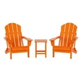 thumbnail image 1 of Paradise 3-Piece Set Classic Folding Adirondack Chair with Outdoor Side Table, 1 of 9