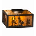 thumbnail image 7 of Meyda Tiffany 157088 Tall Pines 2 Light 15" Wide Flush Mount Square Ceiling Fixture -, 7 of 7