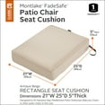 thumbnail image 3 of Classic Accessories Montlake FadeSafe Water-Resistant Patio Chair Seat Cushion, 21 x 25 x 5 inch, Antique Beige, 3 of 10