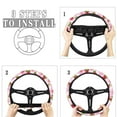 thumbnail image 6 of Pzuqiu Strawberry Print Car Floor Mats Car Steering Wheel Cover Full Set 5 Packs Rubber Non-Slip Floor Mats Dust Proof Car Interior Accessories Universal Fit Automotive Floor Mats for Cars, 6 of 6