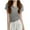 Gray, variant on Sexlip Womens Swimsuit Set Notched V Neck Cropped Cover Up Design Short Sleeve Slim Silhouette Lightweight Fabric for Beach Vacations Black L