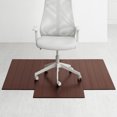 thumbnail image 3 of Anji Mountain 55" x 57" Bamboo Chair Mat for Carpet and Hard Floor, 8mm - Rectangular with Lip, Dark Cherry, 3 of 7