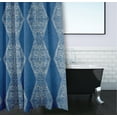 thumbnail image 3 of Simply Daisy 70" W x 73" H Pyramid Stripe Geometric Print Polyester Shower Curtain, Blue, 3 of 3