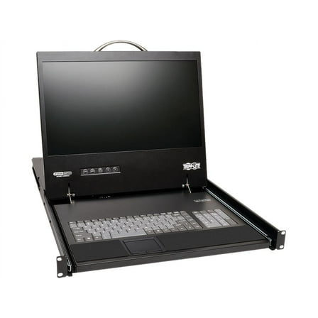 Tripp Lite 8-Port Cat5 1U Rack-Mount 1 1 User Console KVM Switch with 19-in. LCD and IP Remote Access, TAA (B070-008-19-IP)
