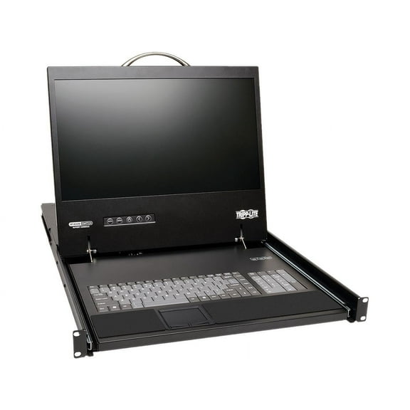 Tripp Lite 8-Port Cat5 1U Rack-Mount 1 1 User Console KVM Switch with 19-in. LCD and IP Remote Access, TAA (B070-008-19-IP)