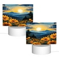 thumbnail image 2 of Hirioo Elegant Sunset Sunflower for Rectangular Acrylic with Night Light Best Gifts for Lover Girl Mom, Valentine's Day Anniversary Birthday Wedding Present, 2 of 9