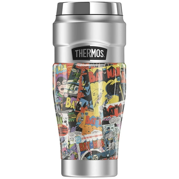 Batman Comic Covers, THERMOS STAINLESS KING Stainless Steel Travel Tumbler, Vacuum insulated & Double Wall, 16oz