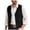 A001-Black, variant on Mens V Neck Suit Vest Retro 5 Button Suede Leather Regular Fit Casual Waistcoat for Prom,Husband Gift,Daily Wear(Green,XL)