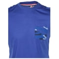 thumbnail image 2 of 9 Crowns Men's Pocket Short Sleeve Casual Tee (X-Large, Royal Blue/Camo), 2 of 3