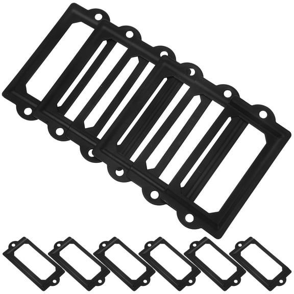 FUEENIRVA 1Set Sturdy Iron Drawer Label Frame with Elegant Finish for Home Furniture