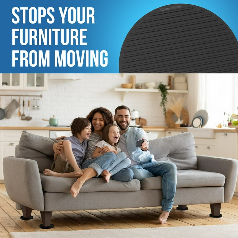 CasterMaster Non-Slip Rubber Furniture Caster Pads for Hardwood