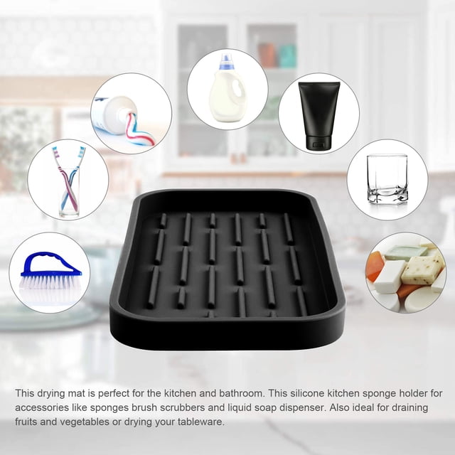 unbranded Silicona Escurridor Para Cocina Alfombrilla Para Utensilios Con De Ondas