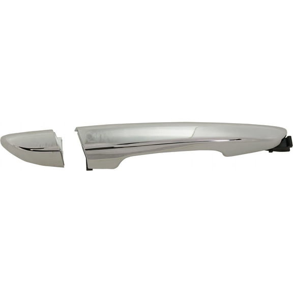 Exterior Door Handle Compatible with 2015-2019 Hyundai Sonata Rear, Passenger Side Chrome With Cover